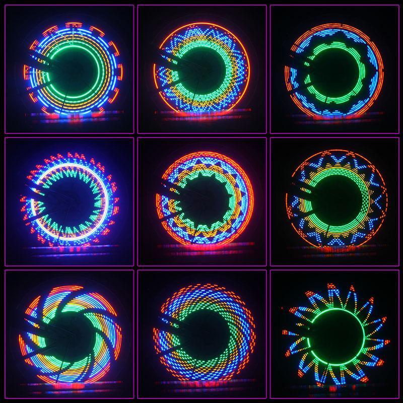 Luces LED 3D para radios de bicicleta