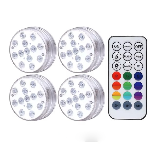 Luces LED submarinas para piscina con mando a distancia