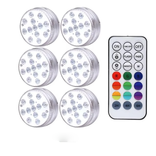 Luces LED submarinas para piscina con mando a distancia
