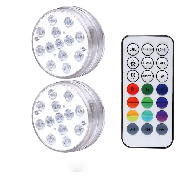 Luces LED submarinas para piscina con mando a distancia