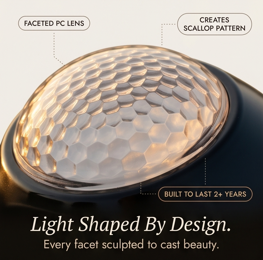 Luces Solares Decorativas para Valla con Luz Cálida en Forma de Abanico/Ondulada (Set de 6 Unidades)