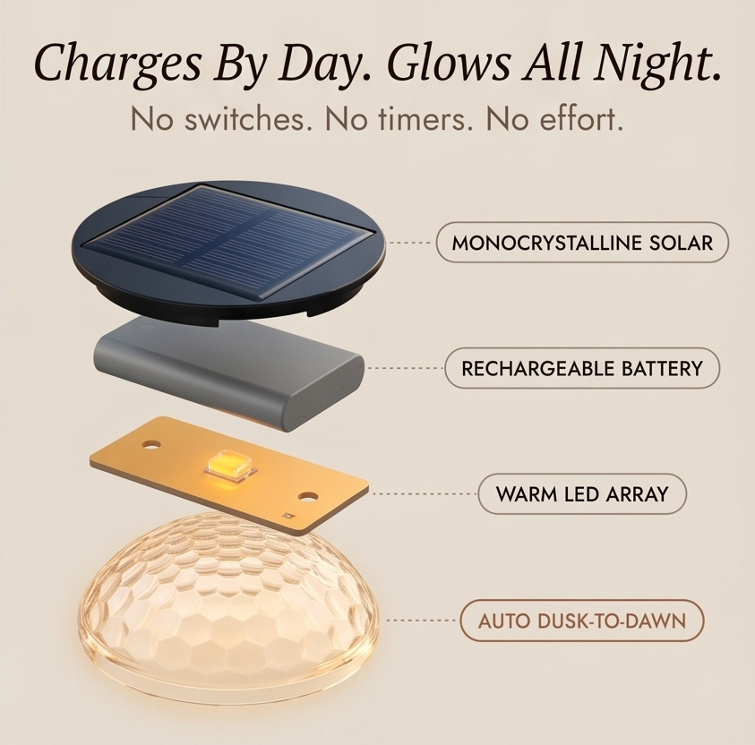 Luces Solares Decorativas para Valla con Luz Cálida en Forma de Abanico/Ondulada (Set de 6 Unidades)
