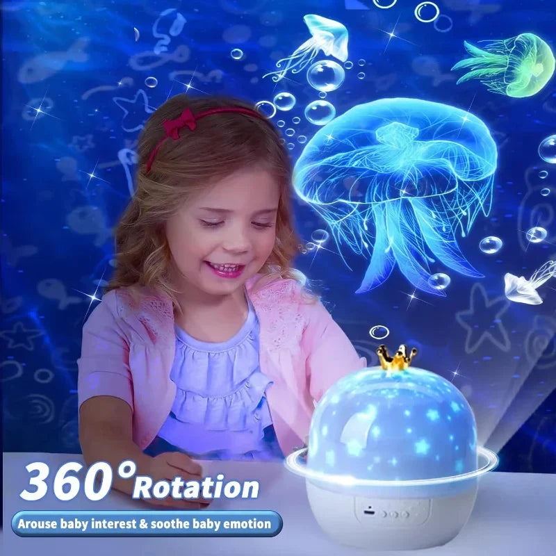 Luz nocturna proyector con rotación de 360°