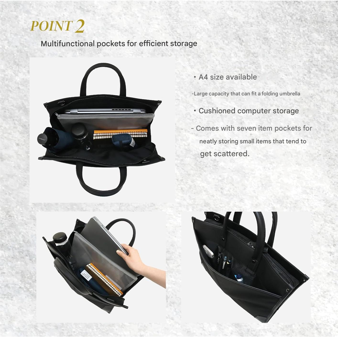 Maletín de trabajo profesional 2 en 1 con almacenamiento organizado