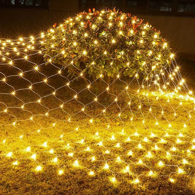 Malla de Luces LED para Jardín – Iluminación Ambiental Exterior de Bajo Consumo