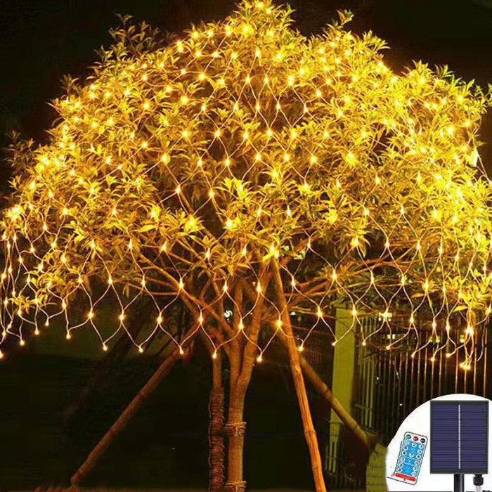 Malla de Luces LED para Jardín – Iluminación Ambiental Exterior de Bajo Consumo