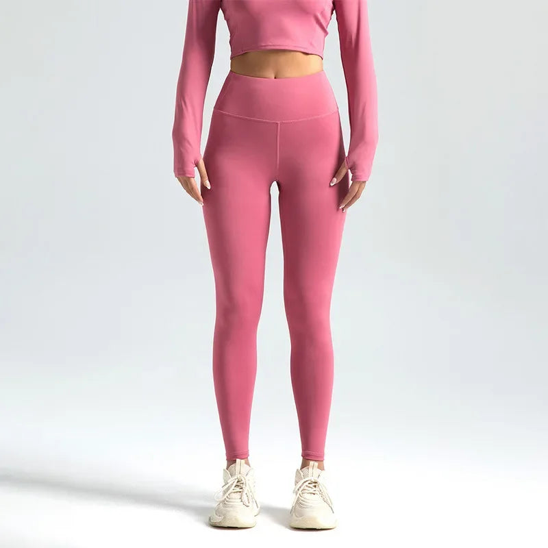 Mallas deportivas sin costuras para mujer de talle alto con efecto push-up para yoga y fitness