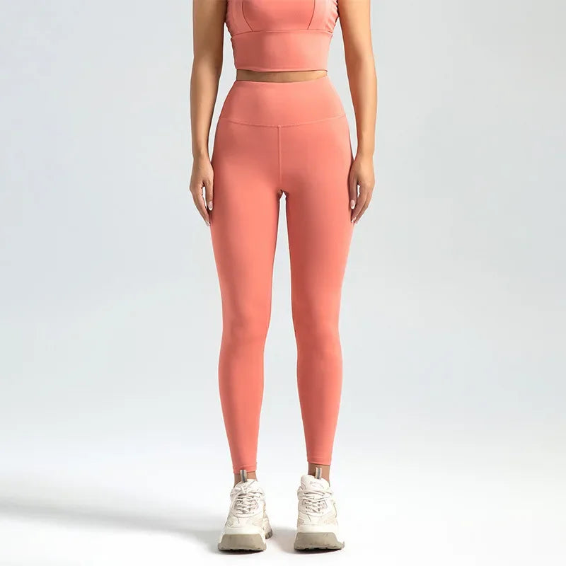 Mallas deportivas sin costuras para mujer de talle alto con efecto push-up para yoga y fitness