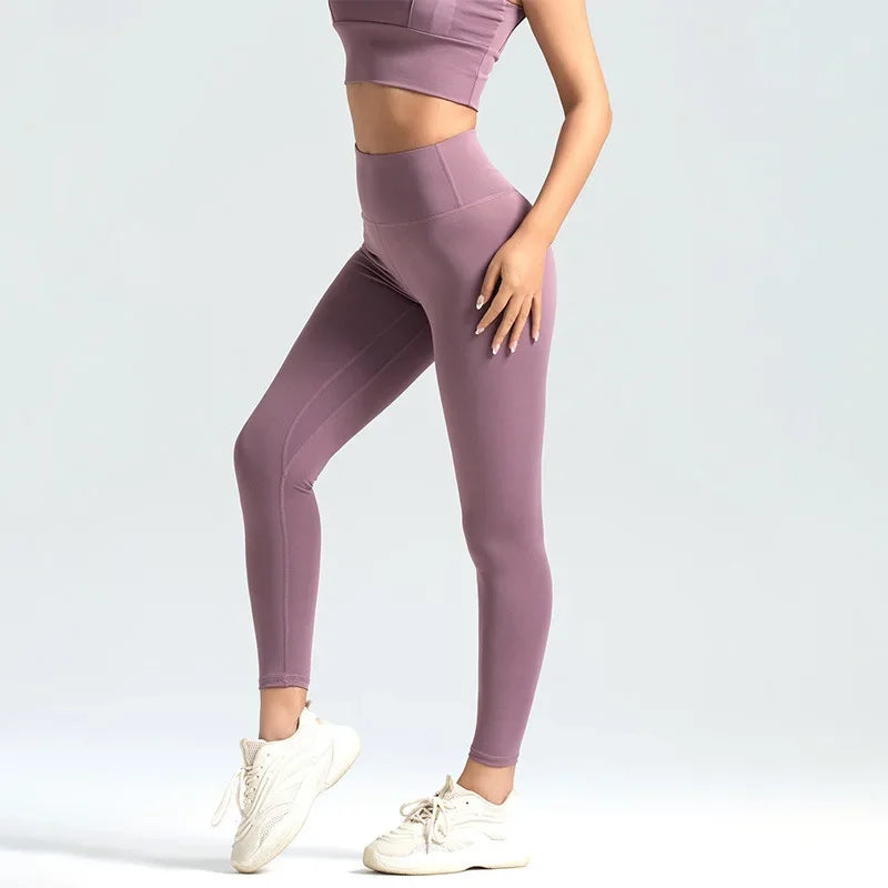 Mallas deportivas sin costuras para mujer de talle alto con efecto push-up para yoga y fitness