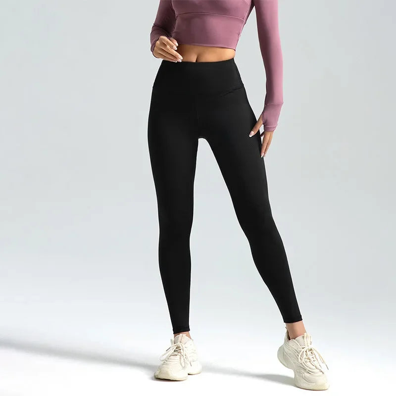 Mallas deportivas sin costuras para mujer de talle alto con efecto push-up para yoga y fitness