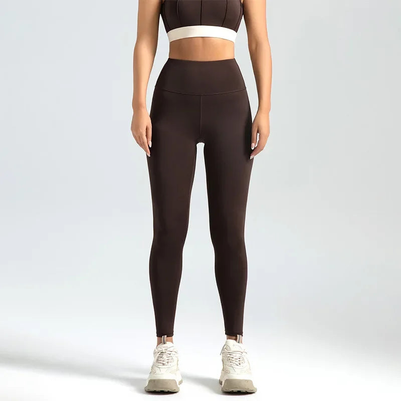 Mallas deportivas sin costuras para mujer de talle alto con efecto push-up para yoga y fitness