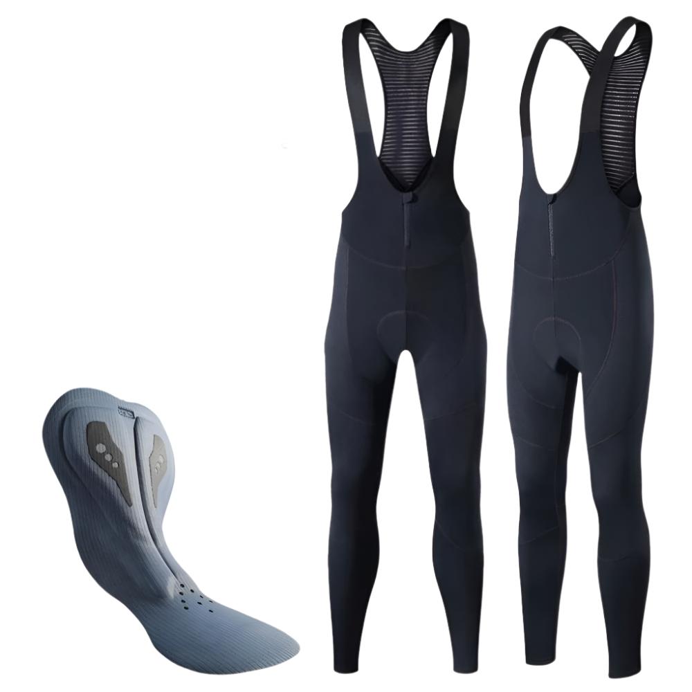 Mallas Térmicas de Ciclismo para Hombre + Acolchado para Sillín de Bicicleta