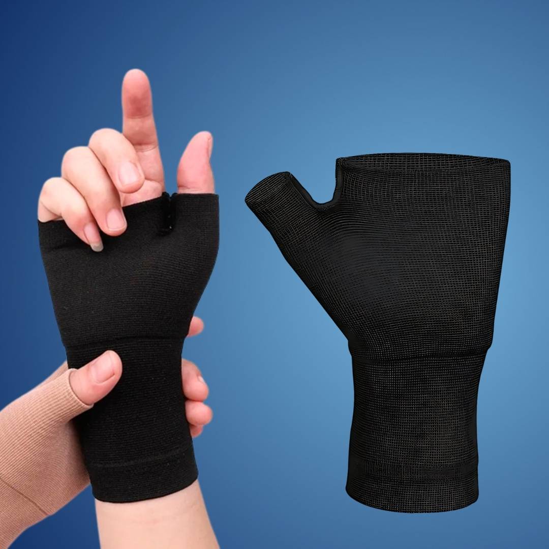 Manga de compresión para muñeca con soporte para pulgar
