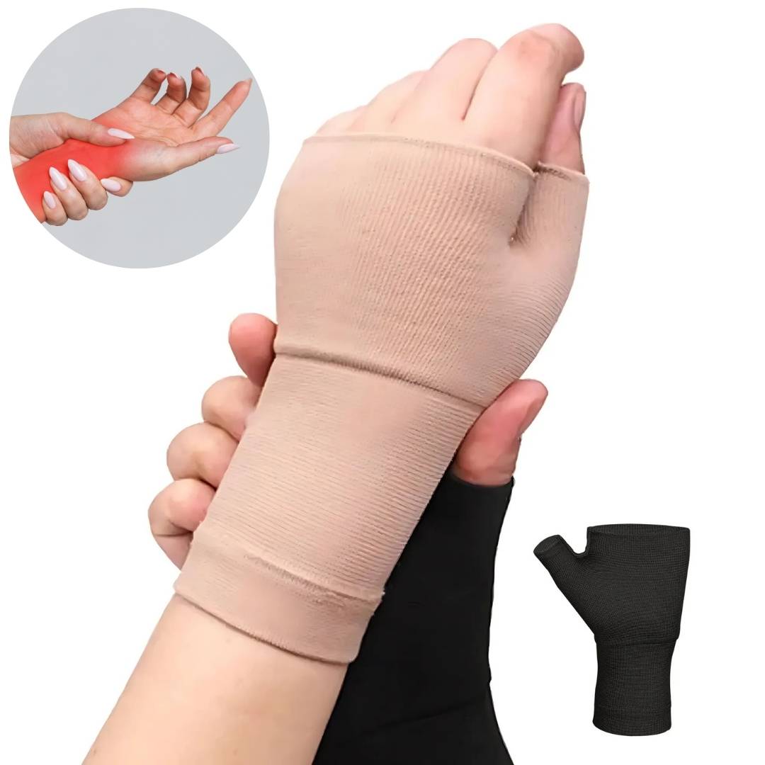 Manga de compresión para muñeca con soporte para pulgar