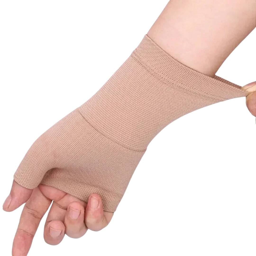 Manga de compresión para muñeca con soporte para pulgar