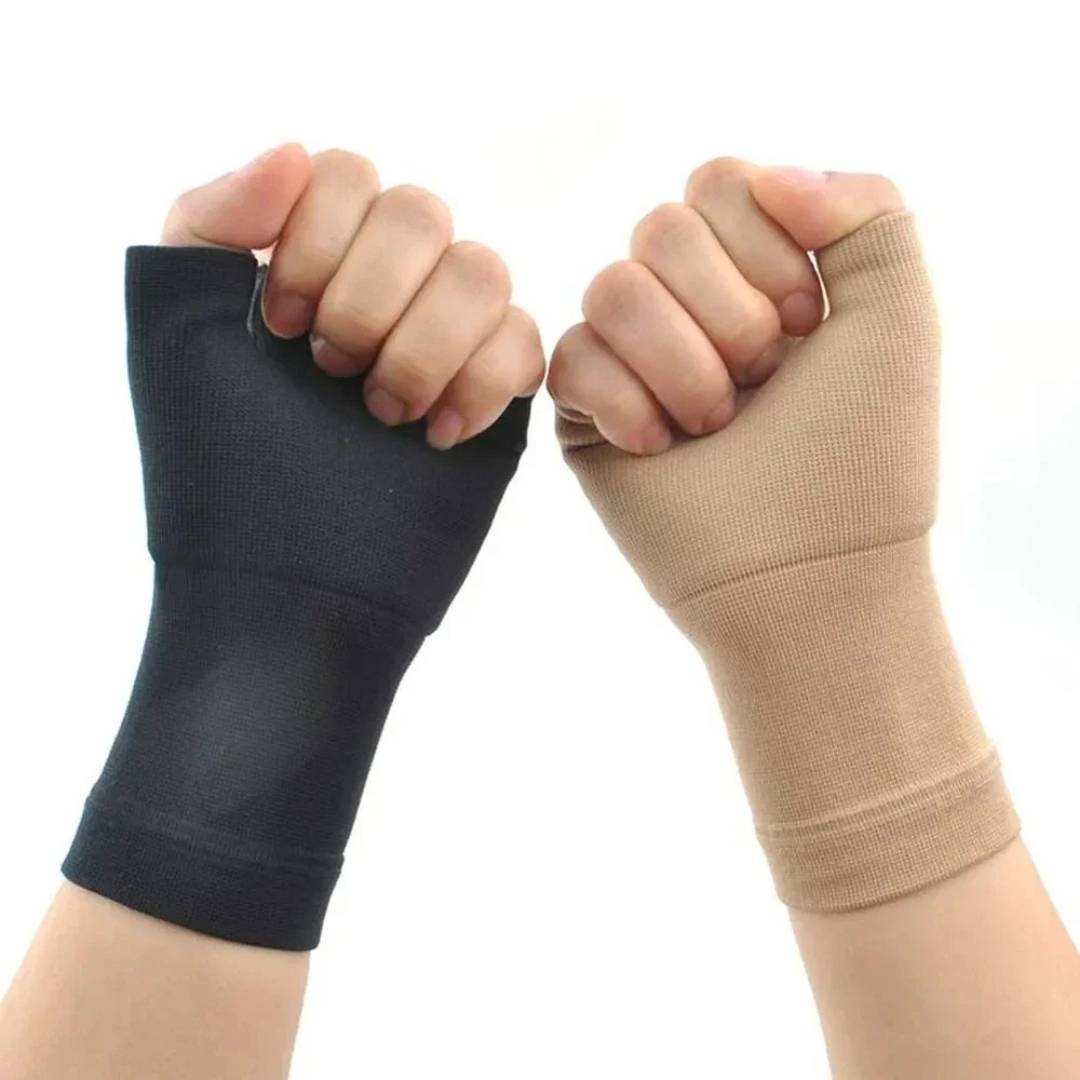 Manga de compresión para muñeca con soporte para pulgar