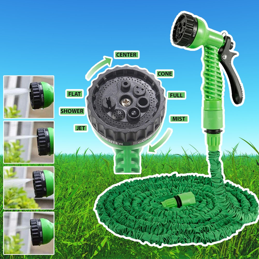 Manguera de jardín flexible Magic Hose / manguera de agua - verde o azul - varias longitudes