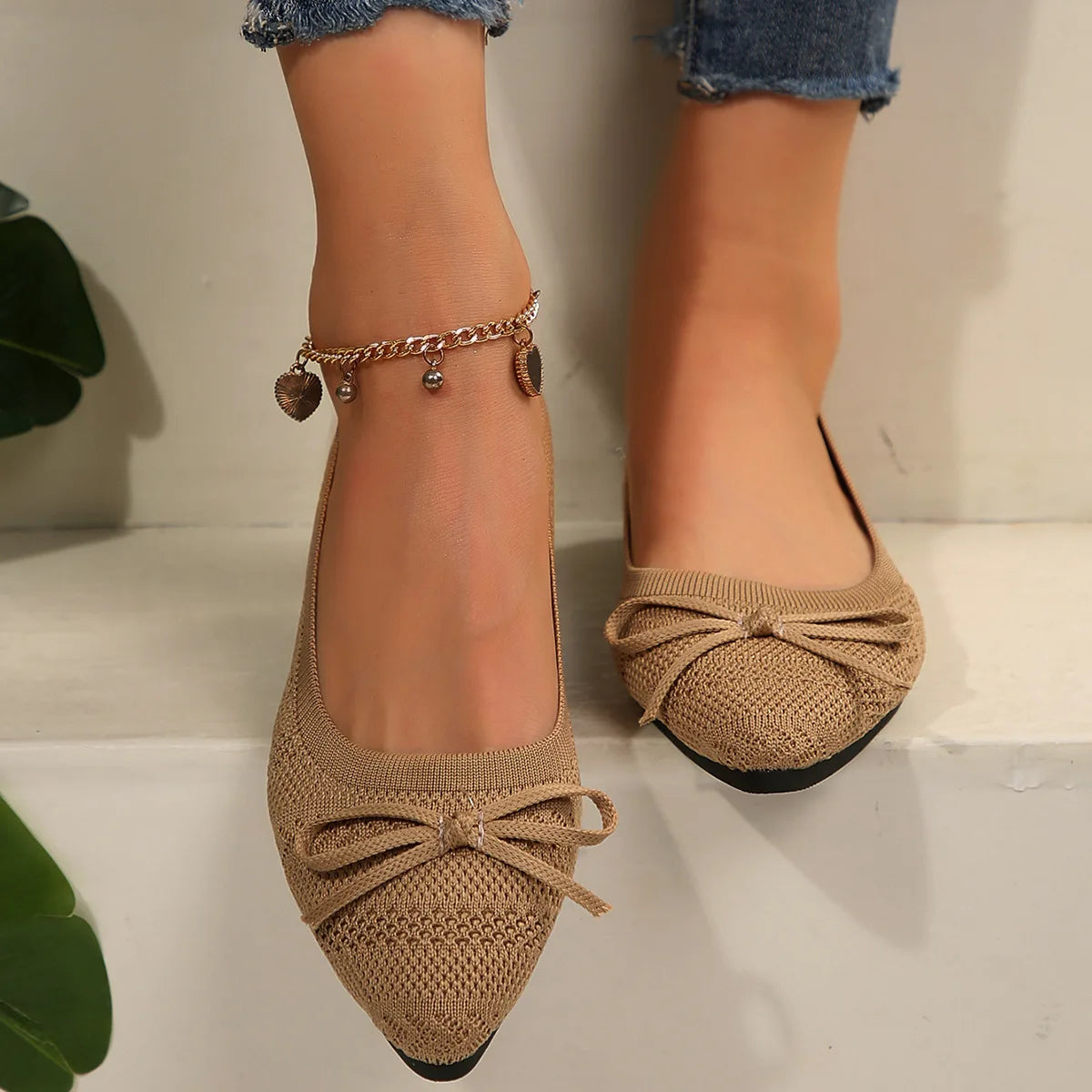 Manoletinas puntiagudas tipo slipper para mujer