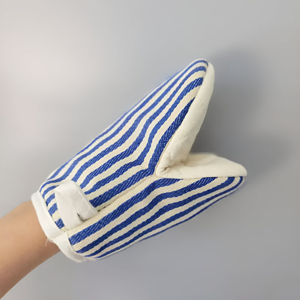 Manoplas de cocina resistentes al calor a rayas