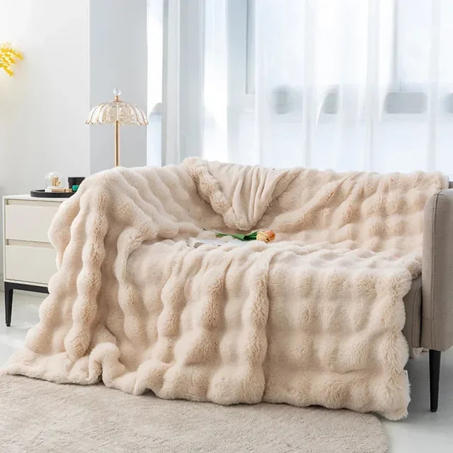 Manta de peluche – Lujo invernal y supersuave