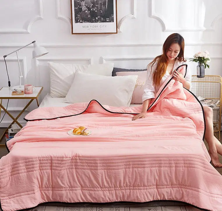 Manta de verano refrescante | Ropa de cama ligera y transpirable para noches calurosas