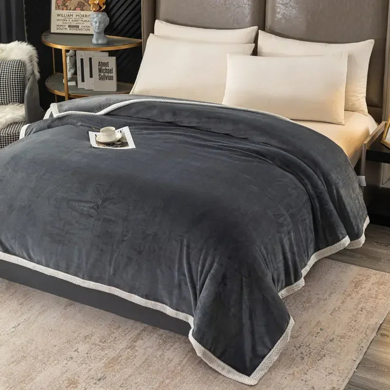 Manta gruesa de cachemira para cama y sofá