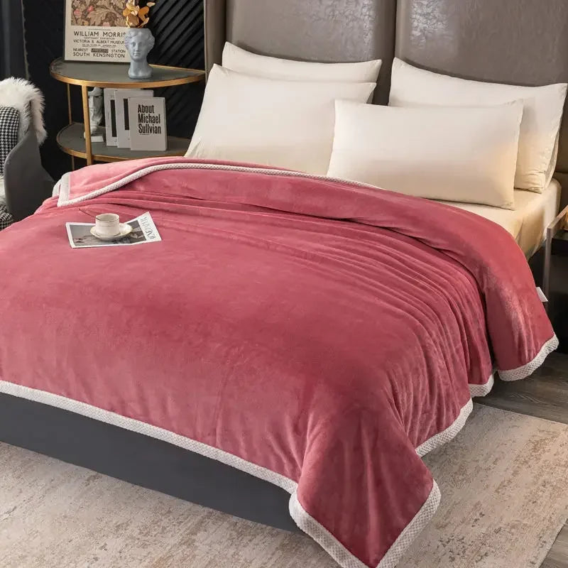 Manta gruesa de cachemira para cama y sofá