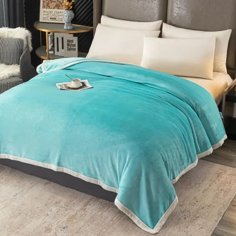 Manta gruesa de cachemira para cama y sofá