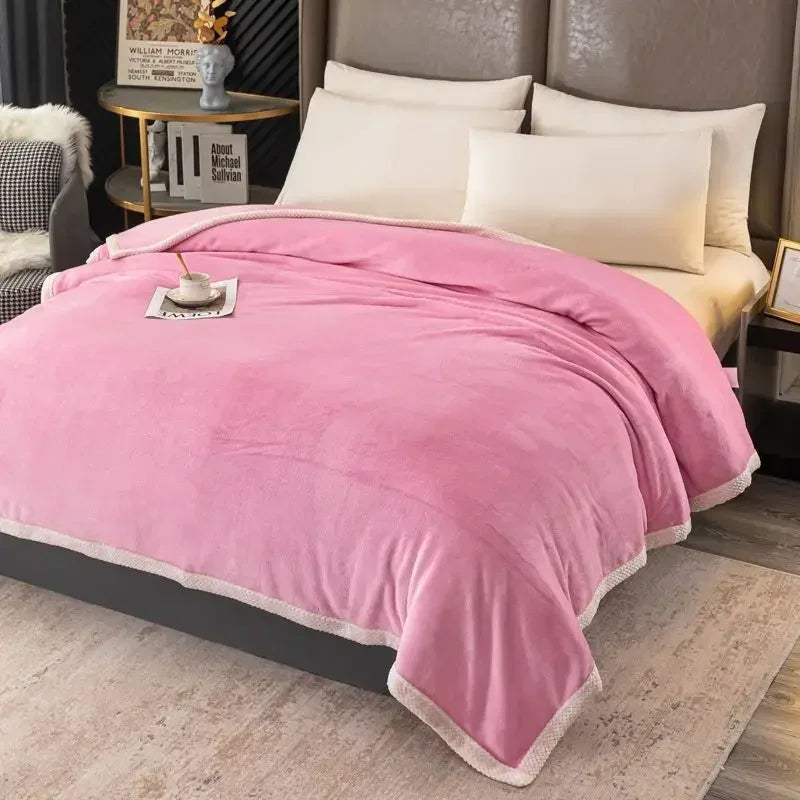 Manta gruesa de cachemira para cama y sofá