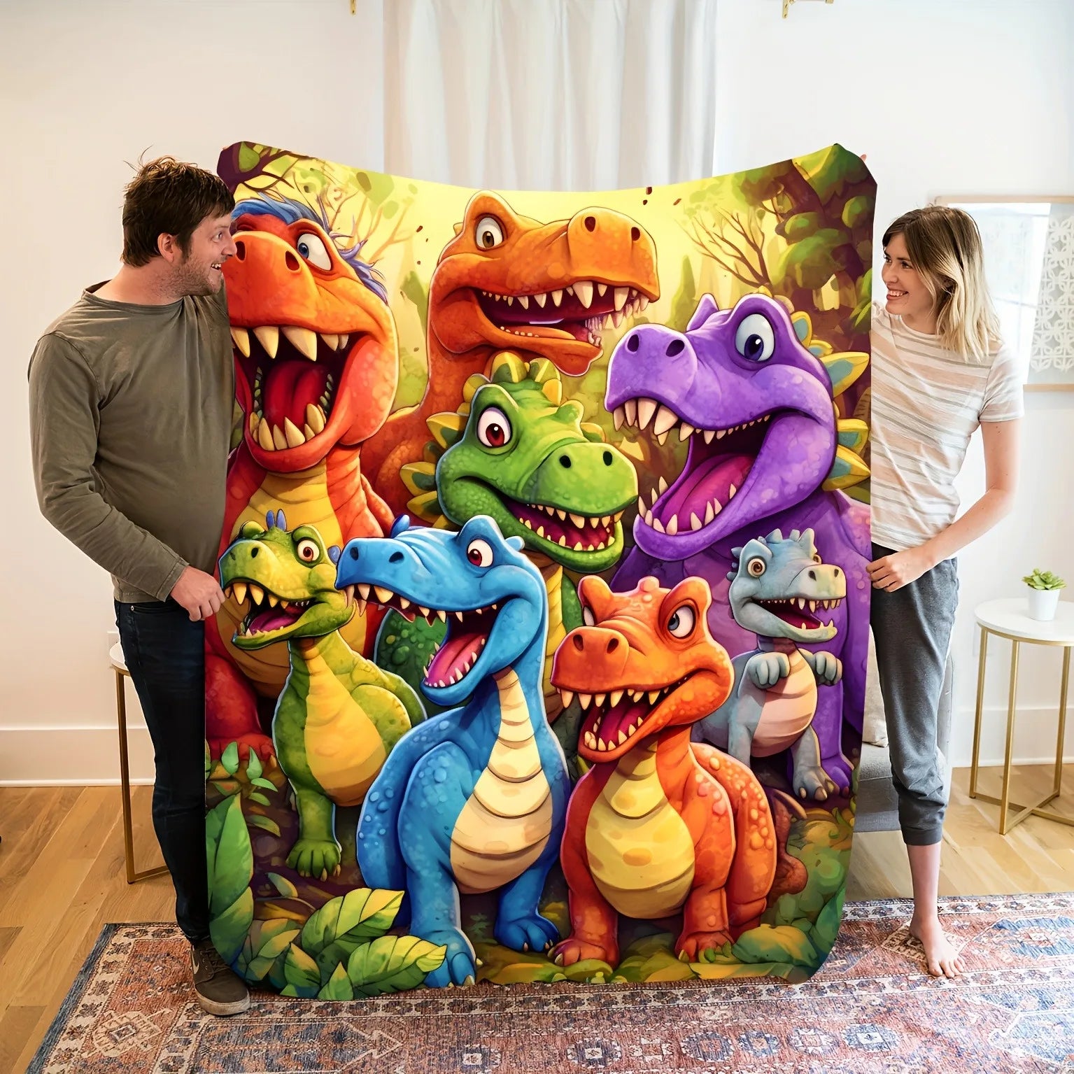 Manta infantil suave y cómoda con dinosaurios