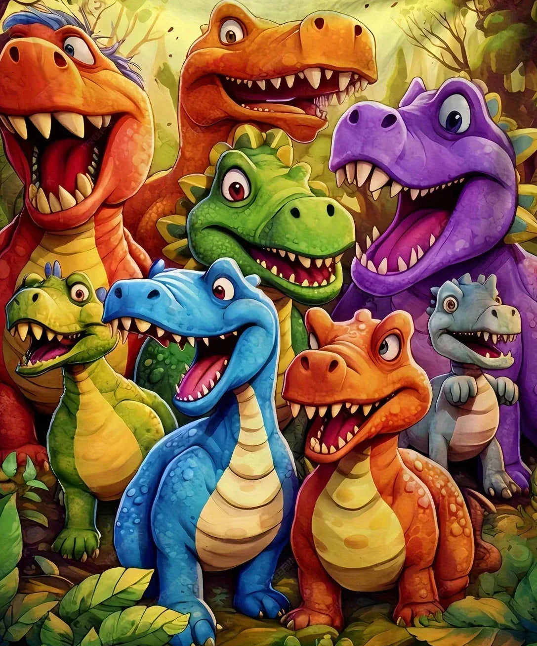 Manta infantil suave y cómoda con dinosaurios