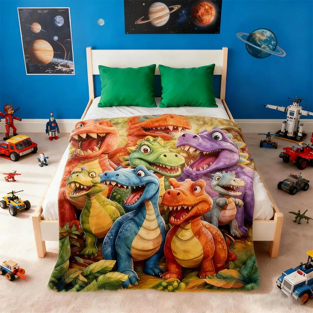 Manta infantil suave y cómoda con dinosaurios