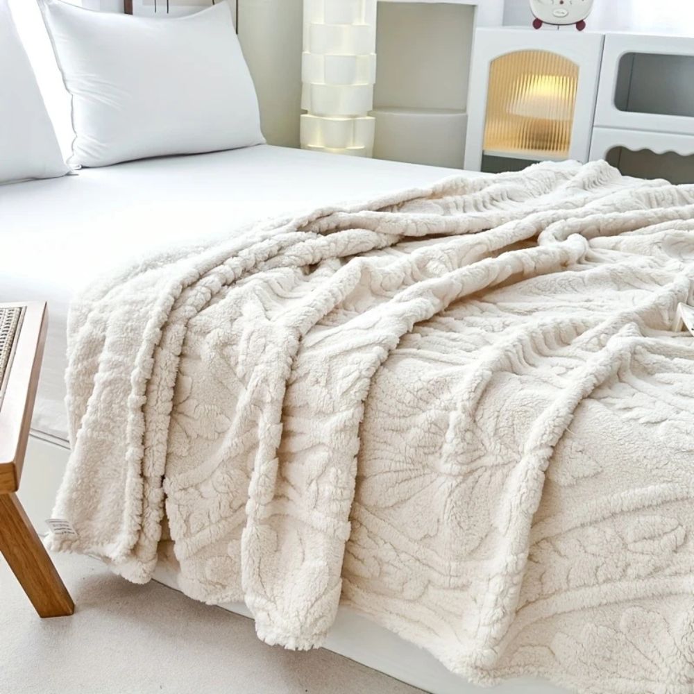 Manta polar con estampado de jacquard Paris Weave