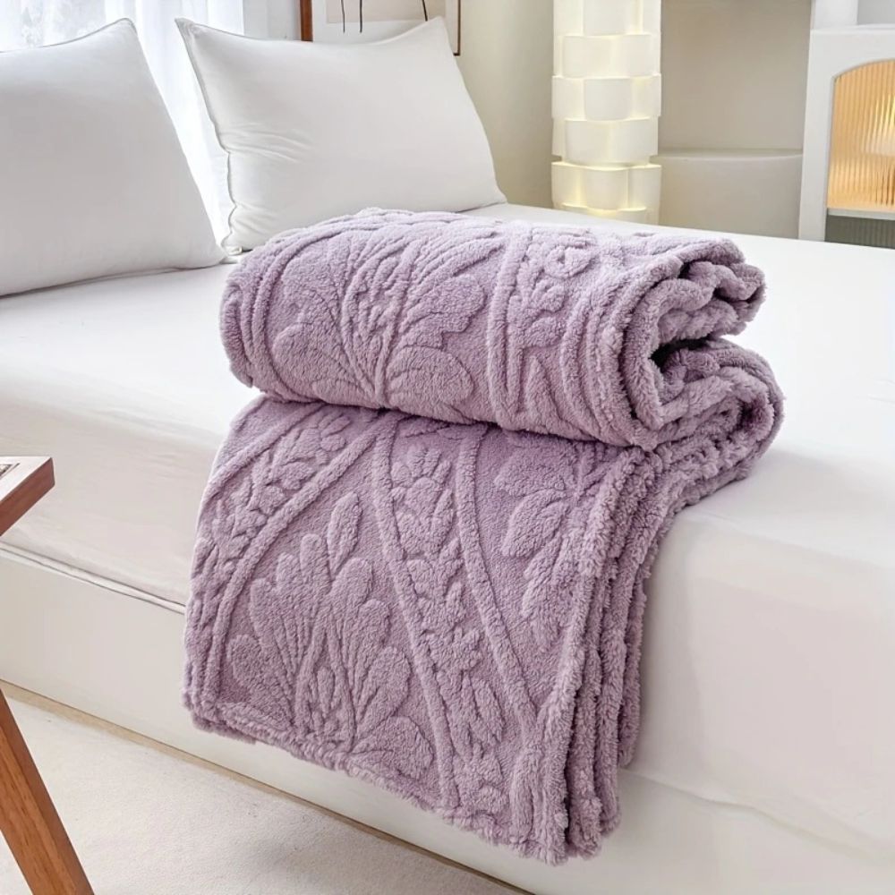 Manta polar con estampado de jacquard Paris Weave