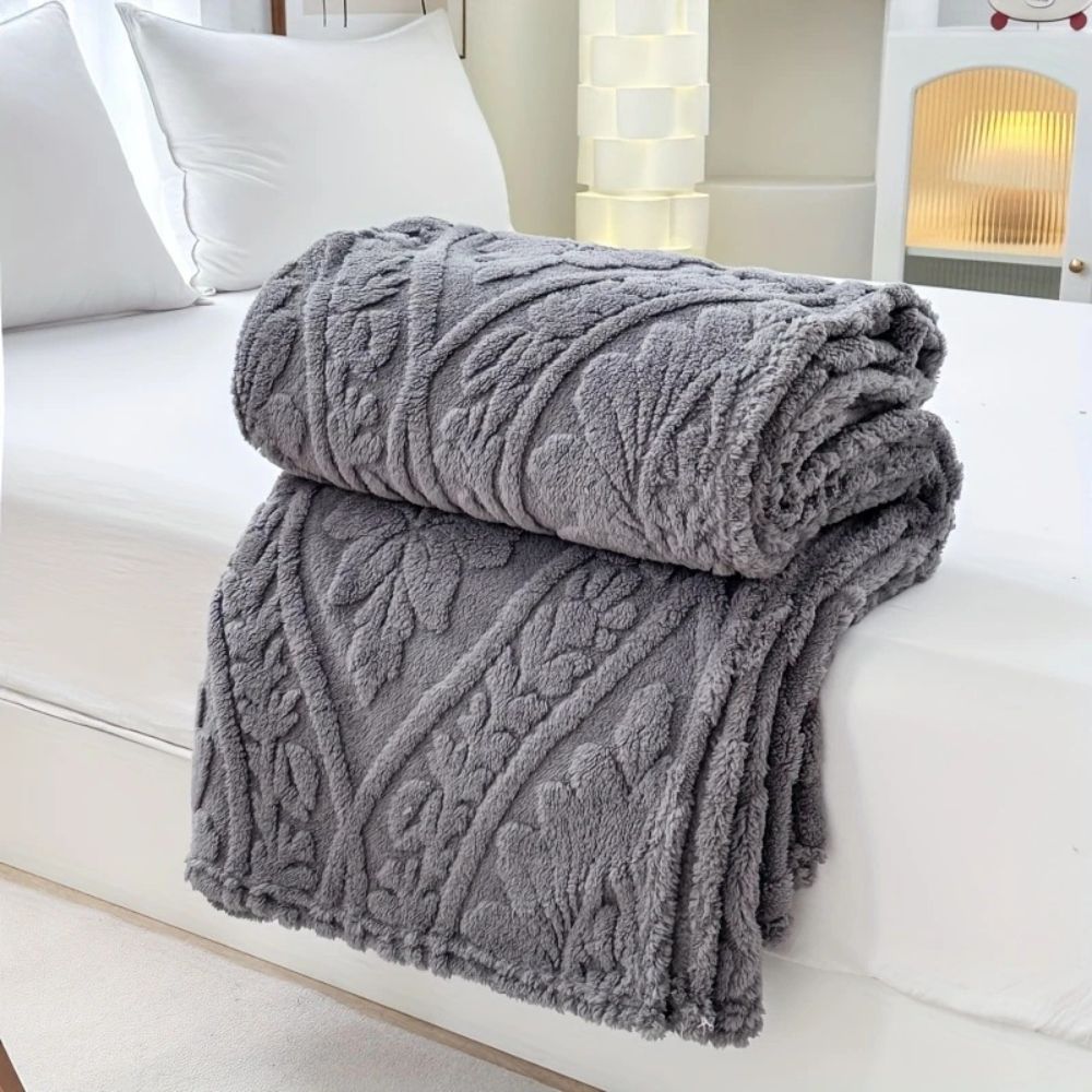 Manta polar con estampado de jacquard Paris Weave