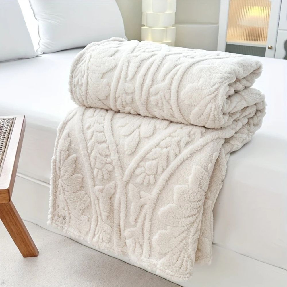 Manta polar con estampado de jacquard Paris Weave