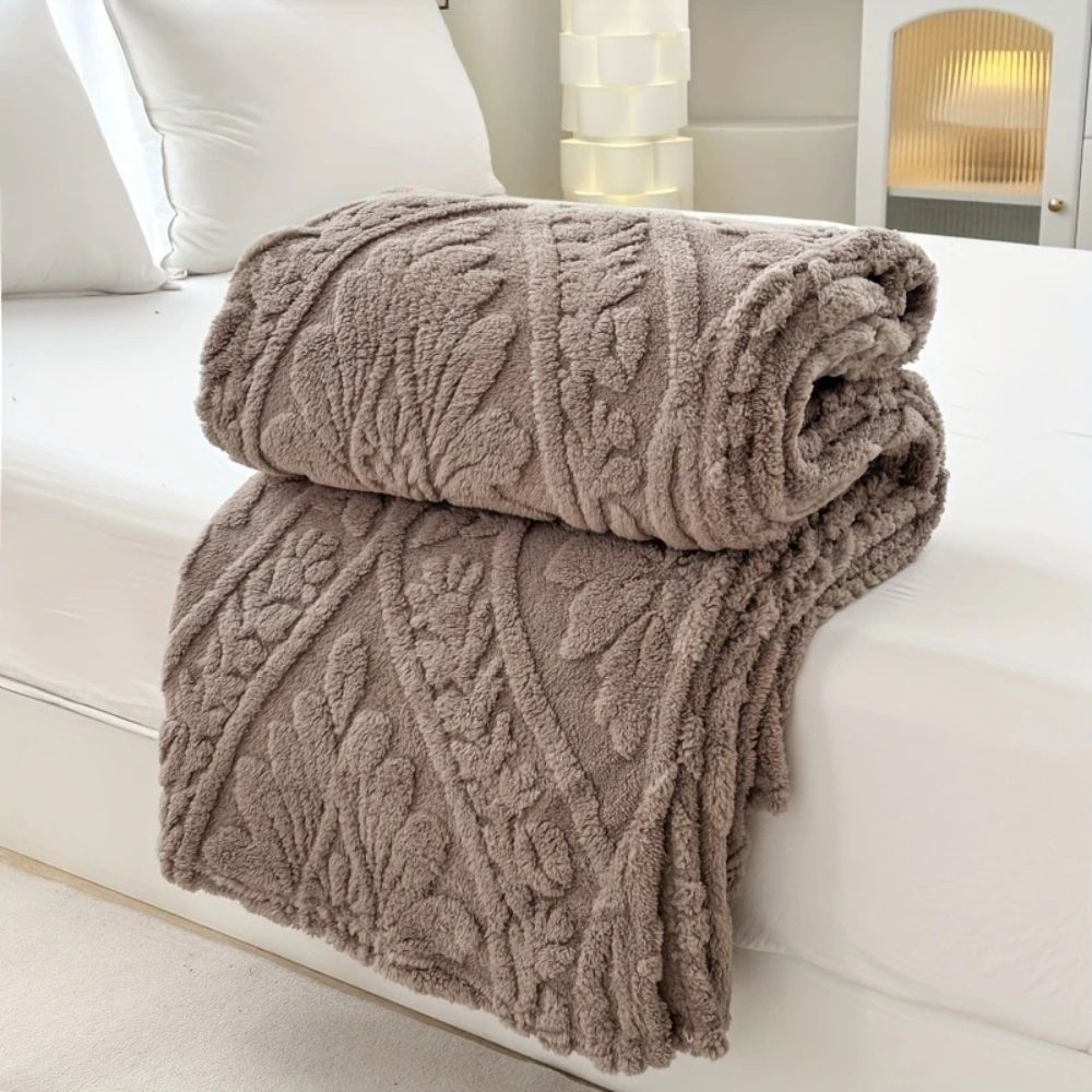 Manta polar con estampado de jacquard Paris Weave