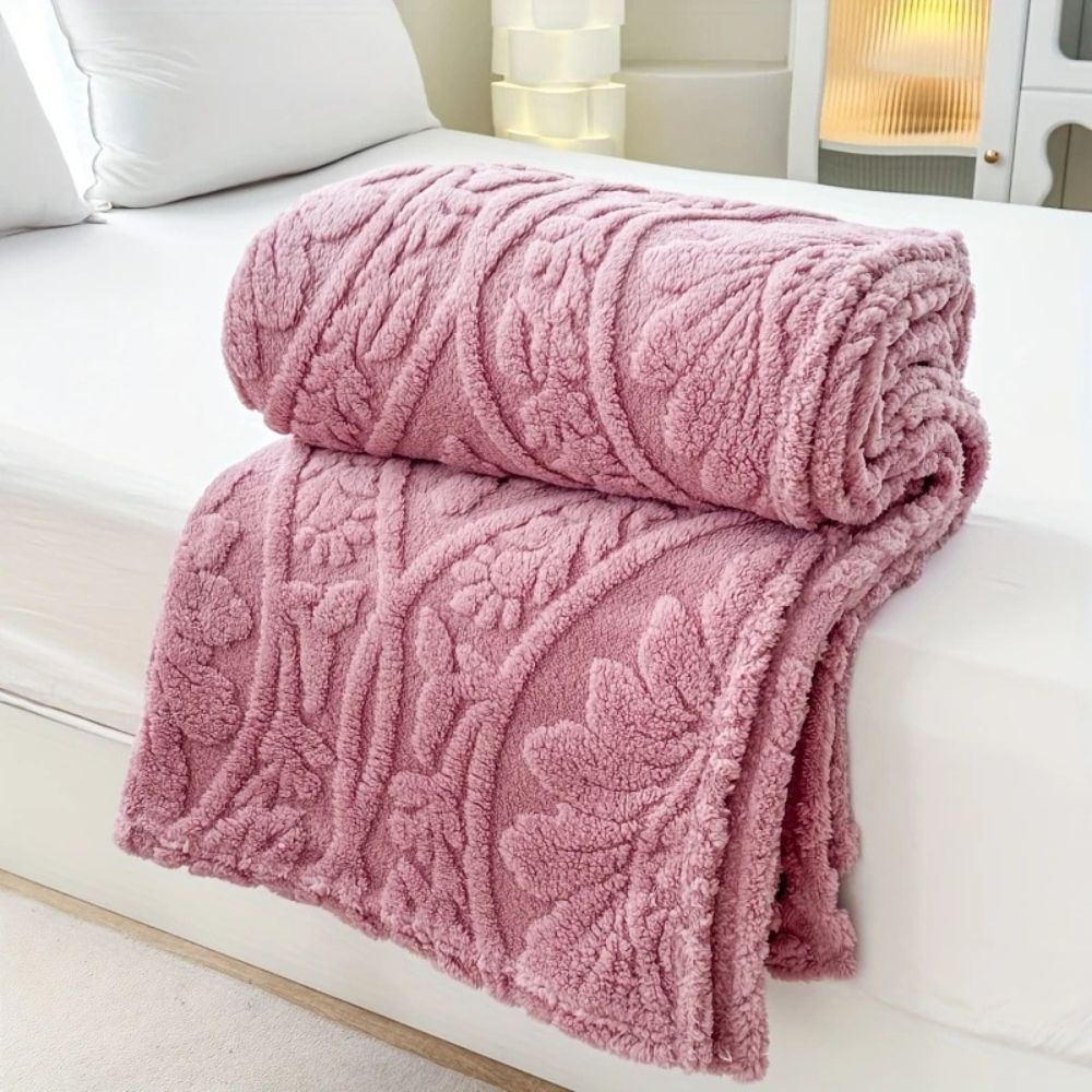 Manta polar con estampado de jacquard Paris Weave