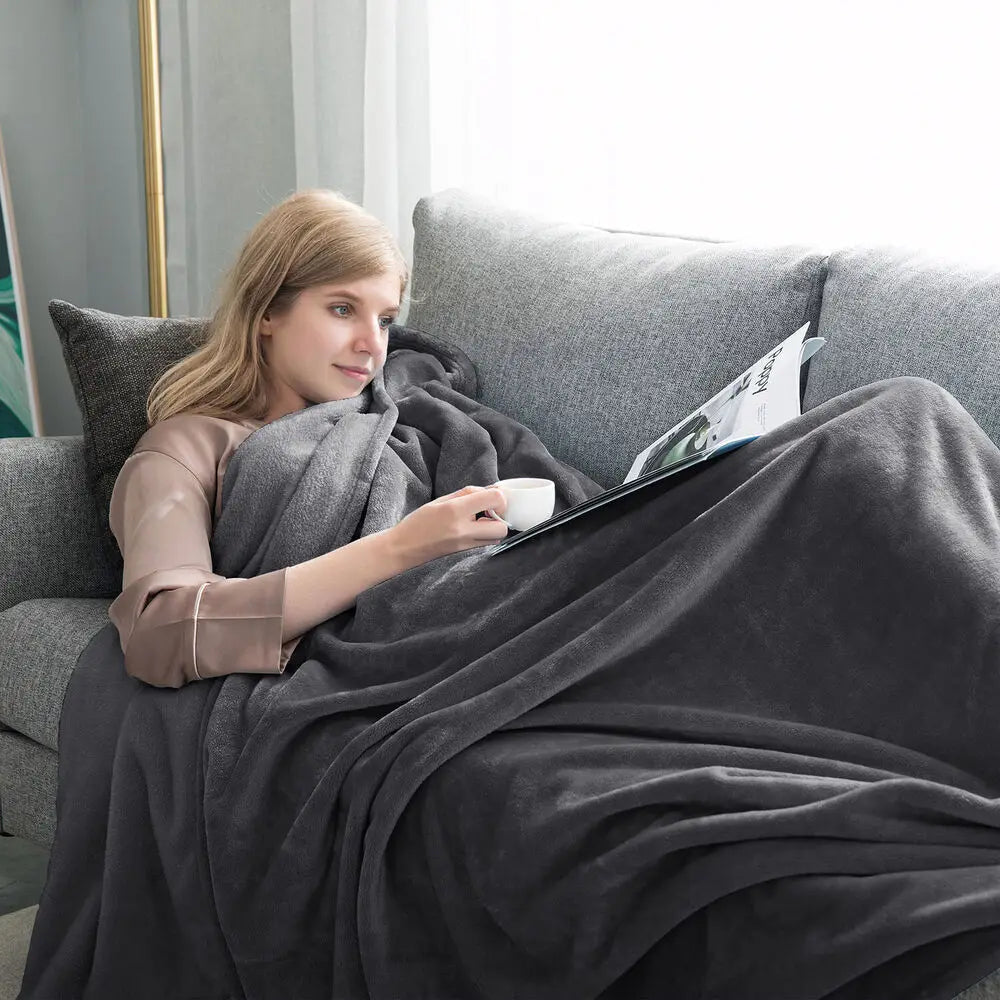 Manta suave de forro polar - Manta cálida para noches frías - Ideal para relajarse