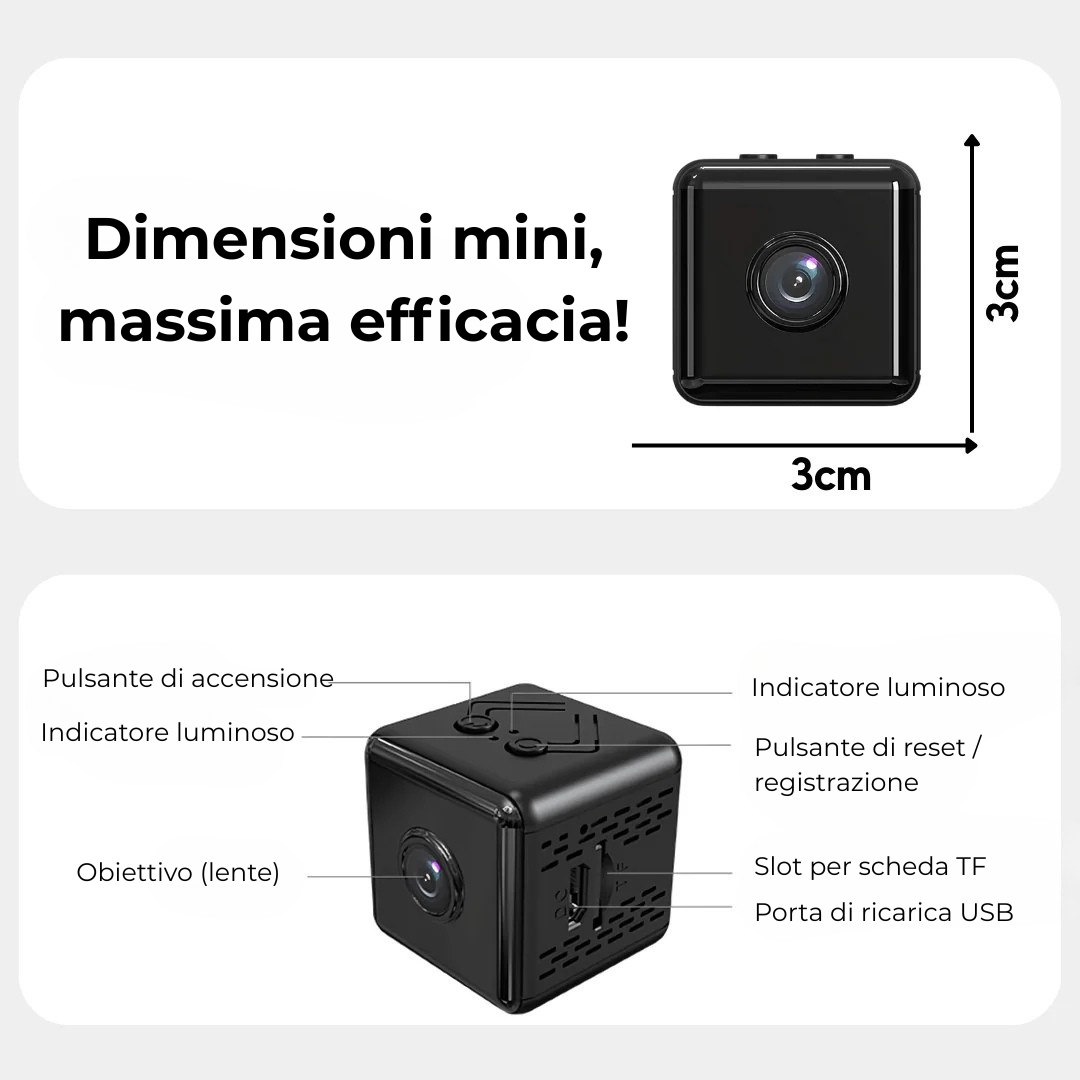Minicámara espía inalámbrica con función de grabación