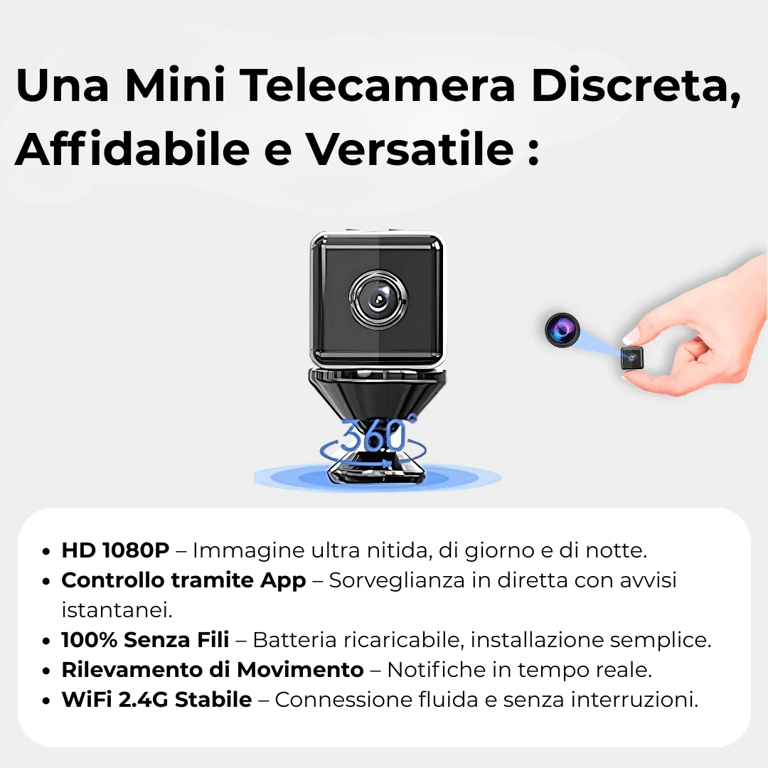 Minicámara espía inalámbrica con función de grabación