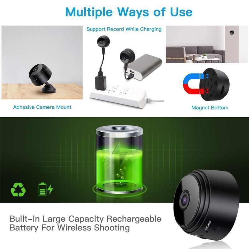 Minicámara magnética WiFi 1080P: cámara de marcha atrás para autocaravanas y caravanas