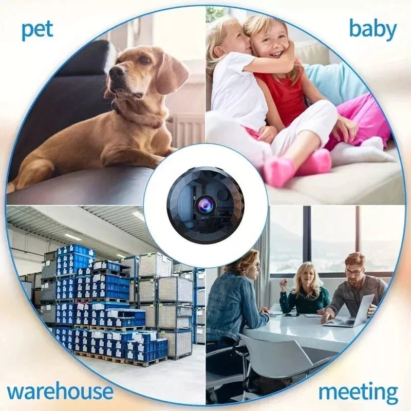 Minicámara WiFi: 1080P HD, Visión Nocturna, Detección de Movimiento