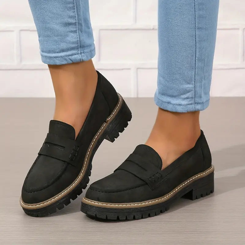 Mocasines chunky con plataforma para mujer