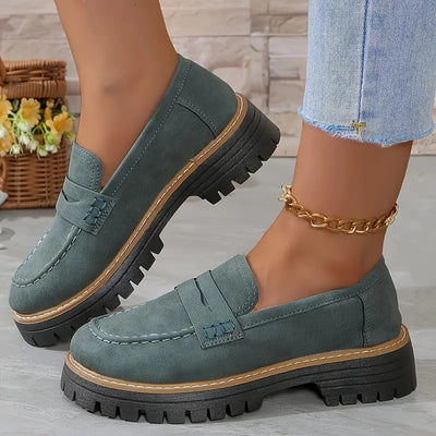 Mocasines de ante casuales y elegantes para mujer