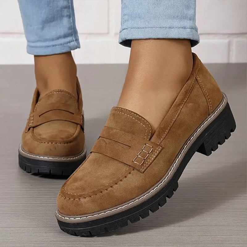Mocasines de ante casuales y elegantes para mujer