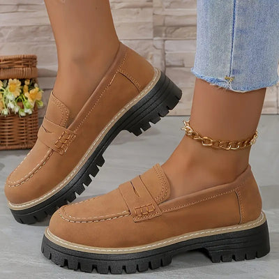 Mocasines de ante casuales y elegantes para mujer