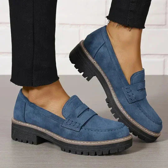 Mocasines de ante casuales y elegantes para mujer