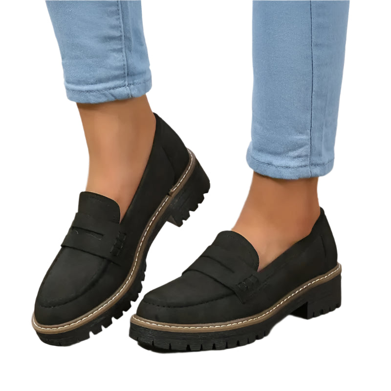 Mocasines de ante casuales y elegantes para mujer