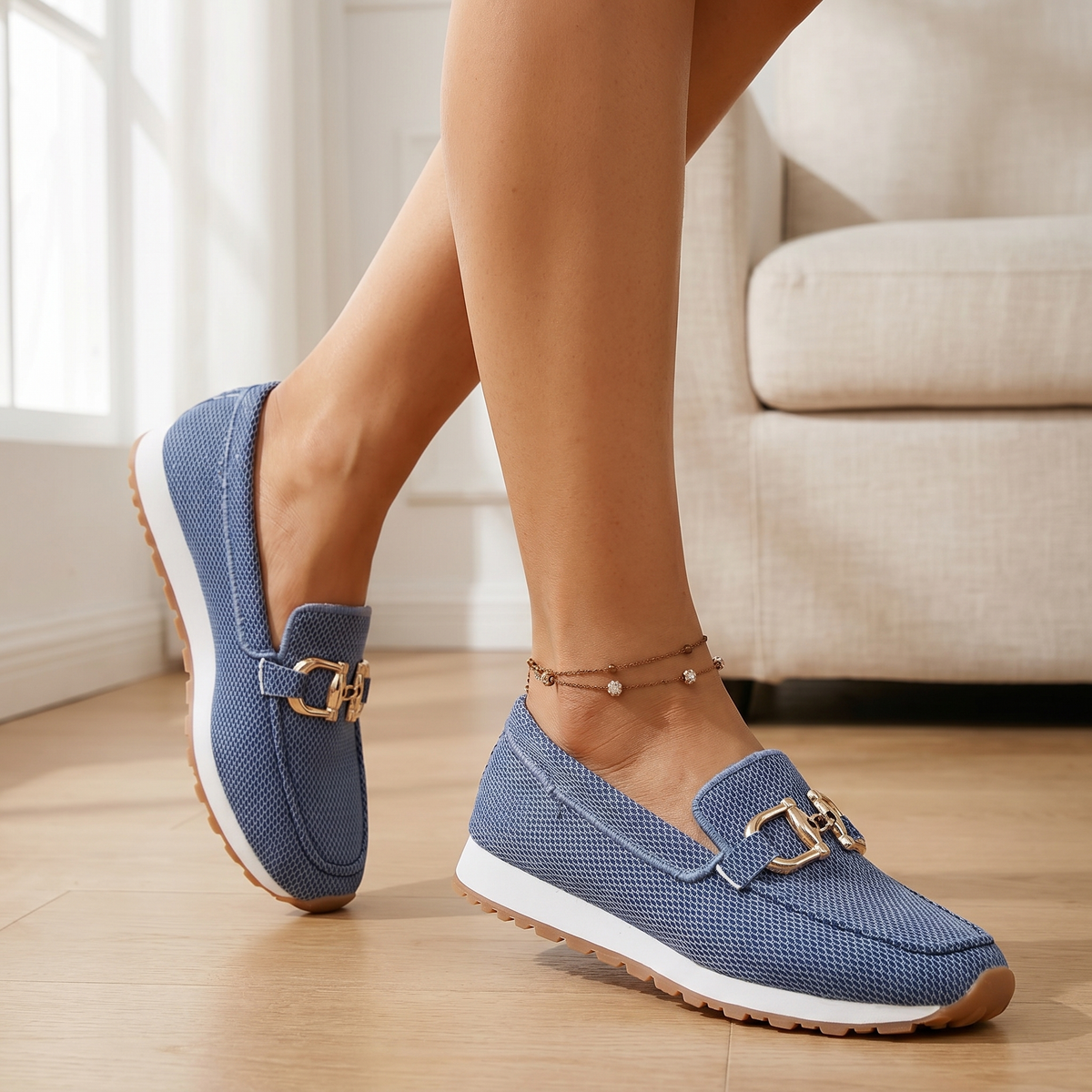 Mocasines de Piel para Mujer | Mocasines Ortopédicos Cómodos | Soporte Acolchado